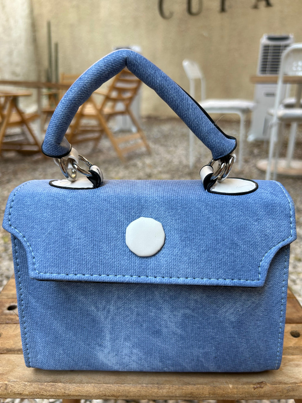 Elegant Mini Tote-baby blue