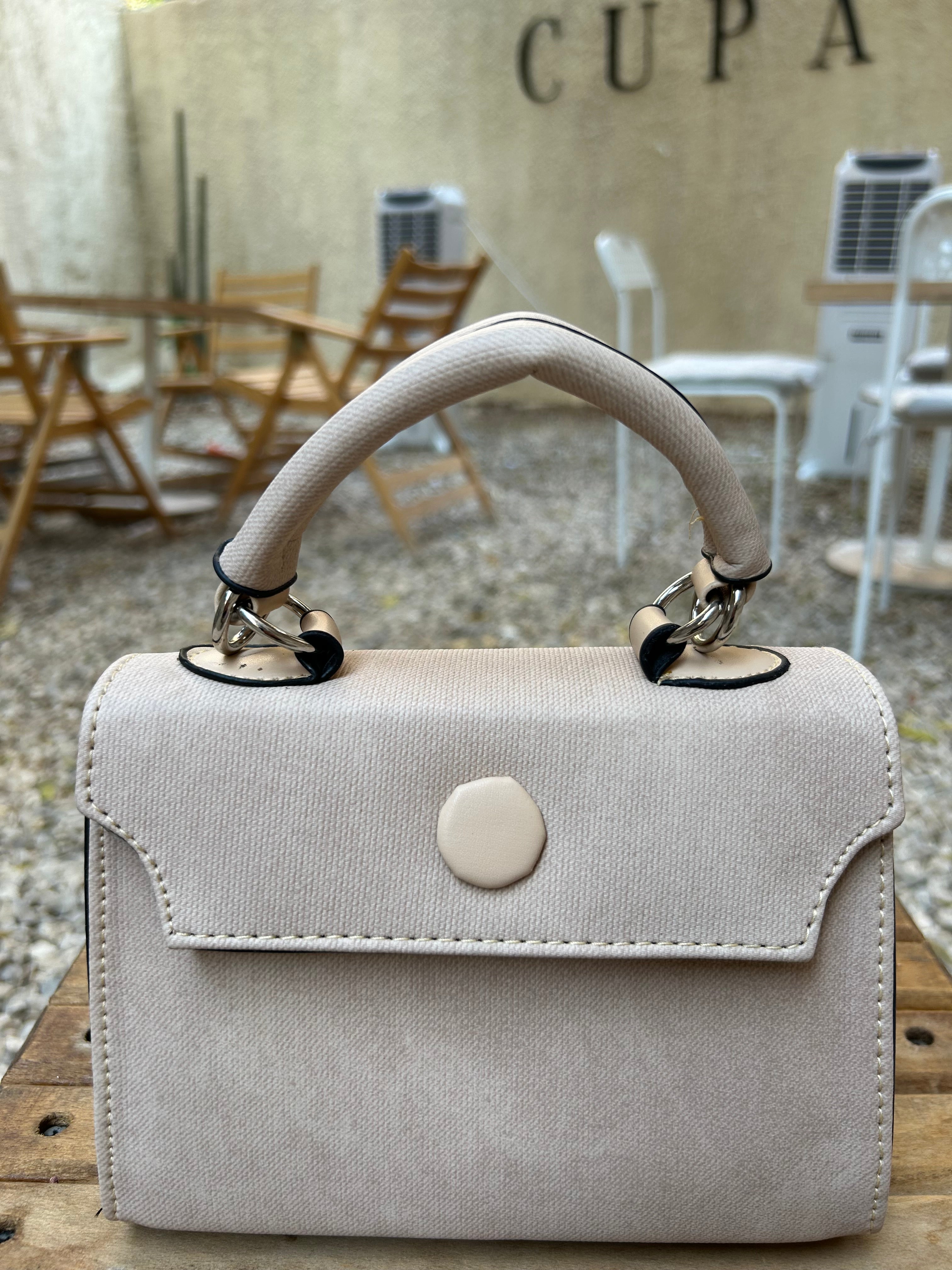 Elegant Mini Tote-Beige