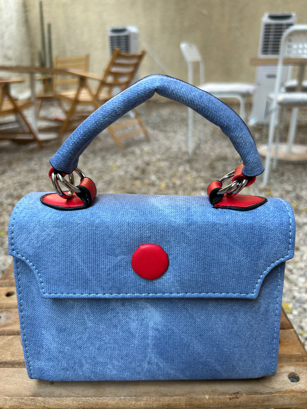 Elegant Mini Tote-baby blue