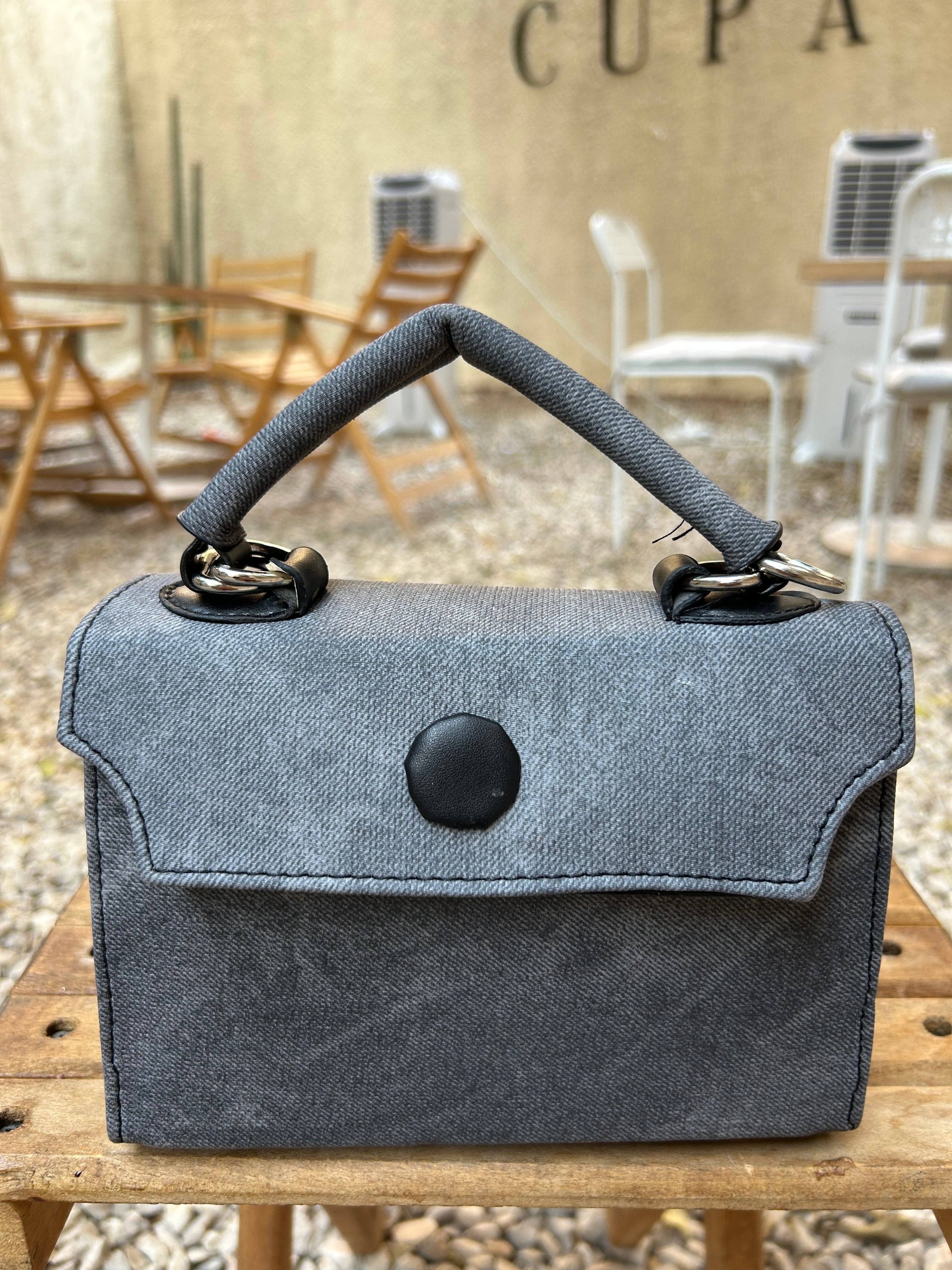 Elegant Mini Tote-Grey