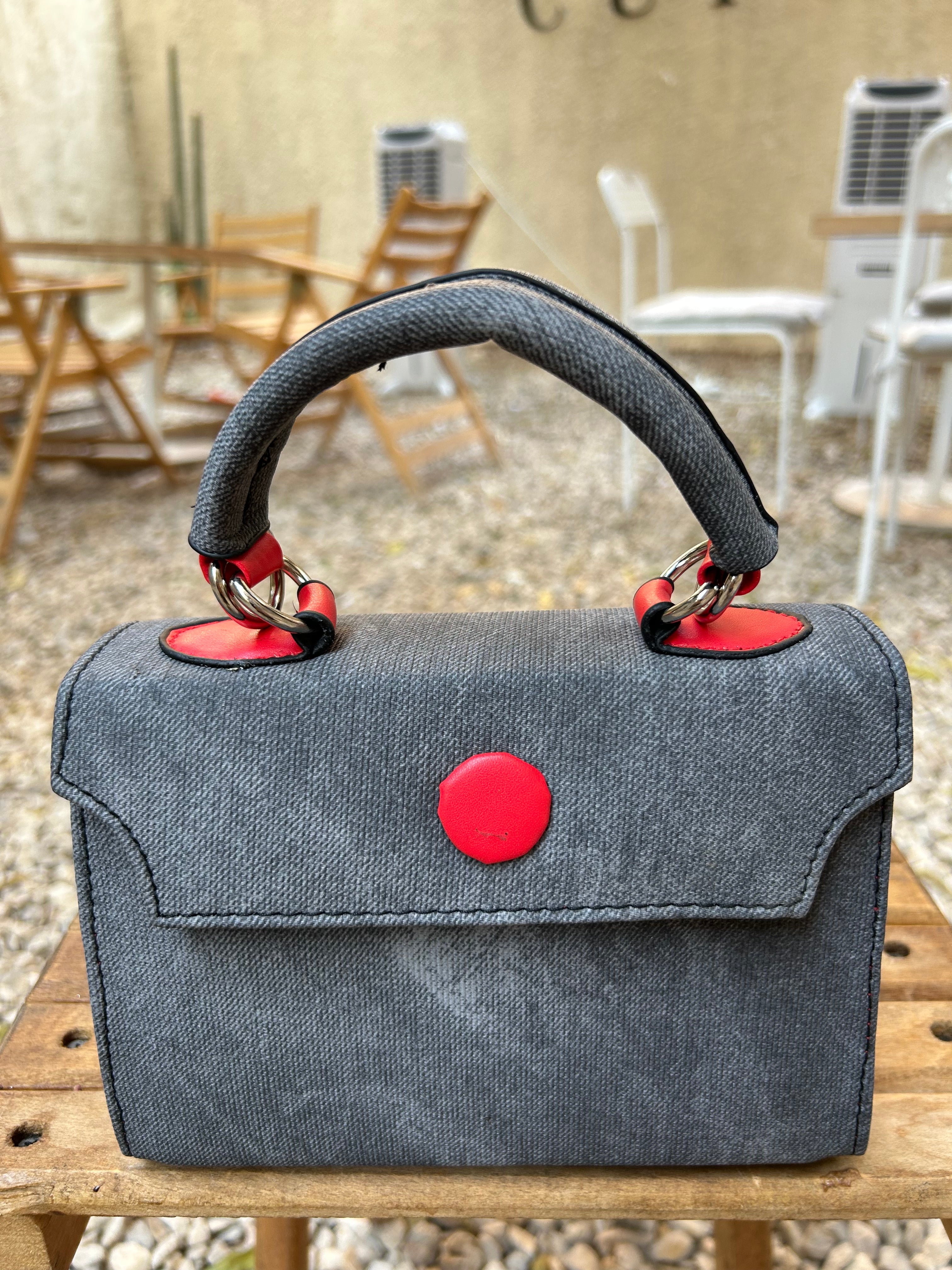 Elegant Mini Tote-Grey